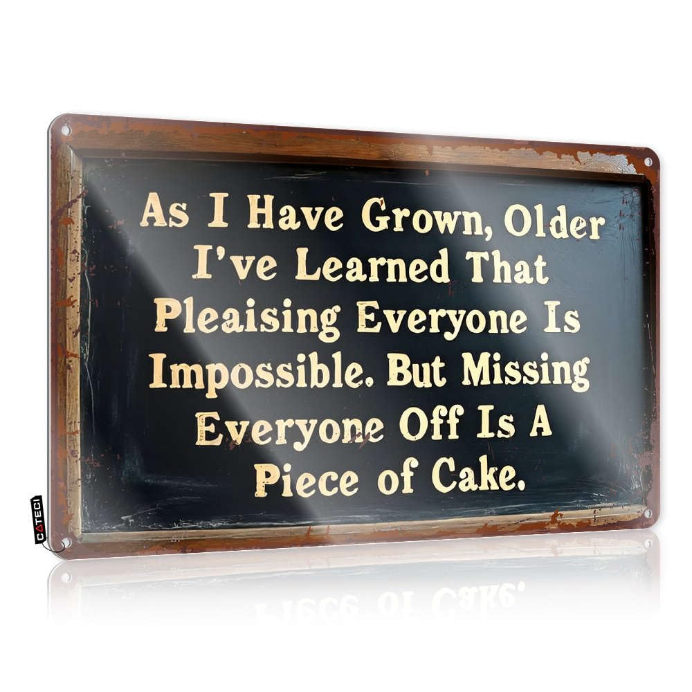 Fzfn Colour Vintage Wall Art Waterproof Wall Art - Pleasing Everyone Is Impossible Haves Beautiful Retro Style Decoration For Restroom(20X30cm)