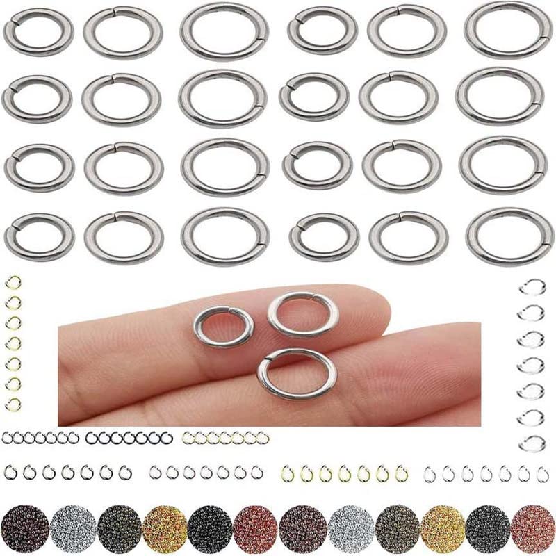 DIY Crafts 150 Only Jump Rings, Nickel Silver, Jewellery Making Item Accessory for Swivel Clasps Metal Lanyard Snap D Hook, Lobster Claw Clasps Keychain R (150 Only Jump Rings, Nickel Silver) Deal