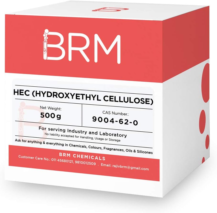 - BRM Chemicals HEC Hydroxyethyl Cellulose - 500 Grams For Soap Making, Shampoo Making, Cosmetic Making & DIY Personal Care For Face, Hair, Skin & Body