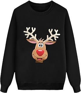 Family Matching Outfit Christmas Long Sleeve Letter Print Hoodless Pullover Sweatshirt Blouse For Kids Matching Holiday Pajamas for Family (Black, 2-3 Years)
