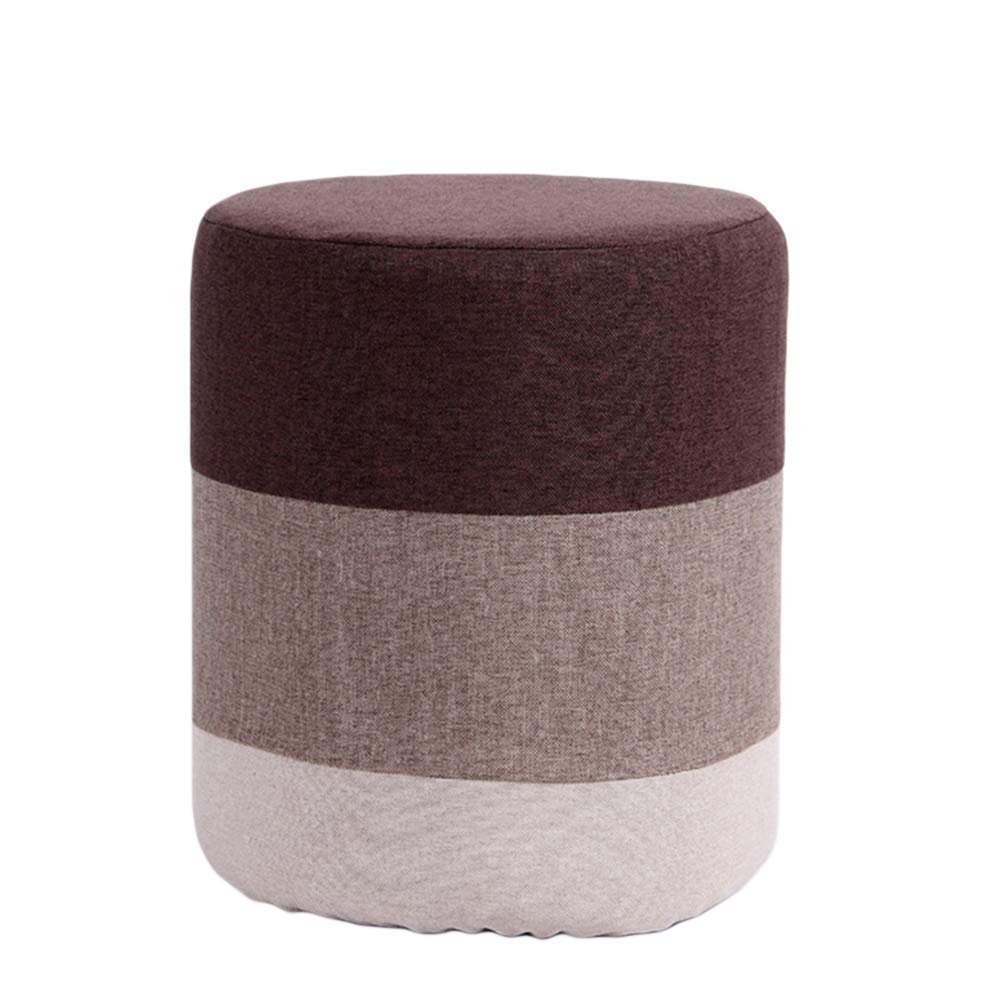 Repose-pieds doux en tissu amovible et petit tabouret bois pour deco de chambre
