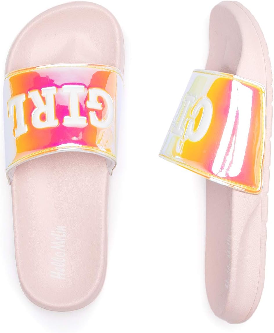 Hello MrLinWomen's Sliders Dazzling Fashion Slippers Sandles arch support sandals flip flops for women