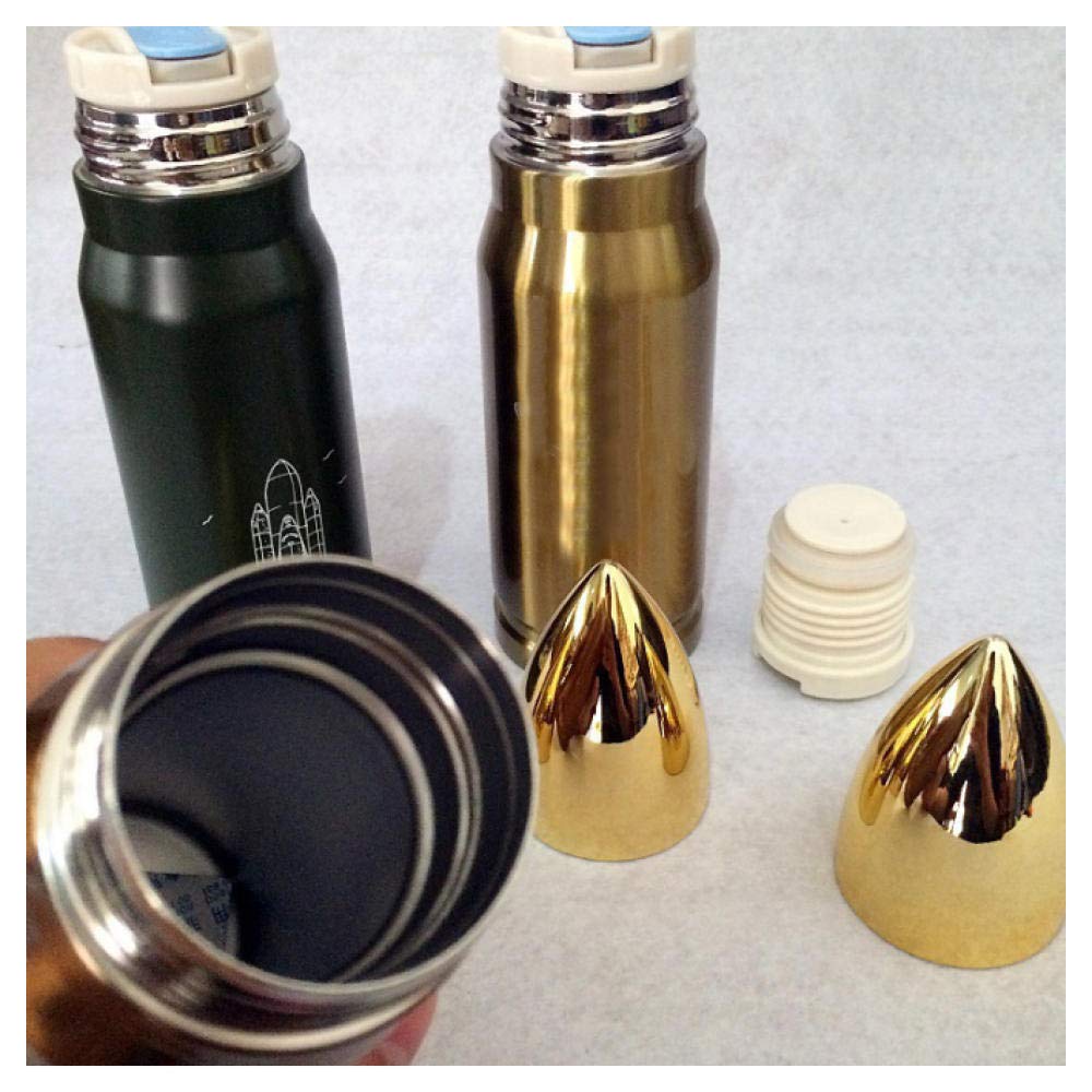 TEBUTI Botella de viaje de 500 ml, termos de acero inoxidable, termo de agua, taza de aislamiento al vacío