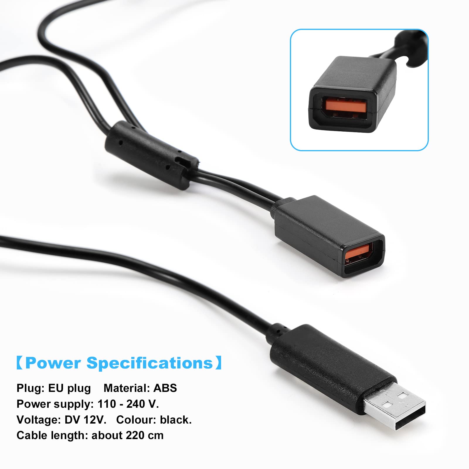 HSEAMALL Kinect USB AC Adapter Cavo di Alimentazione