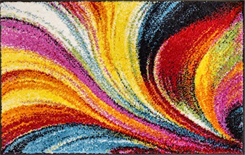 image for Well Woven Aurora Multi Red Yellow Orange Swirl Lines Modern Geometric