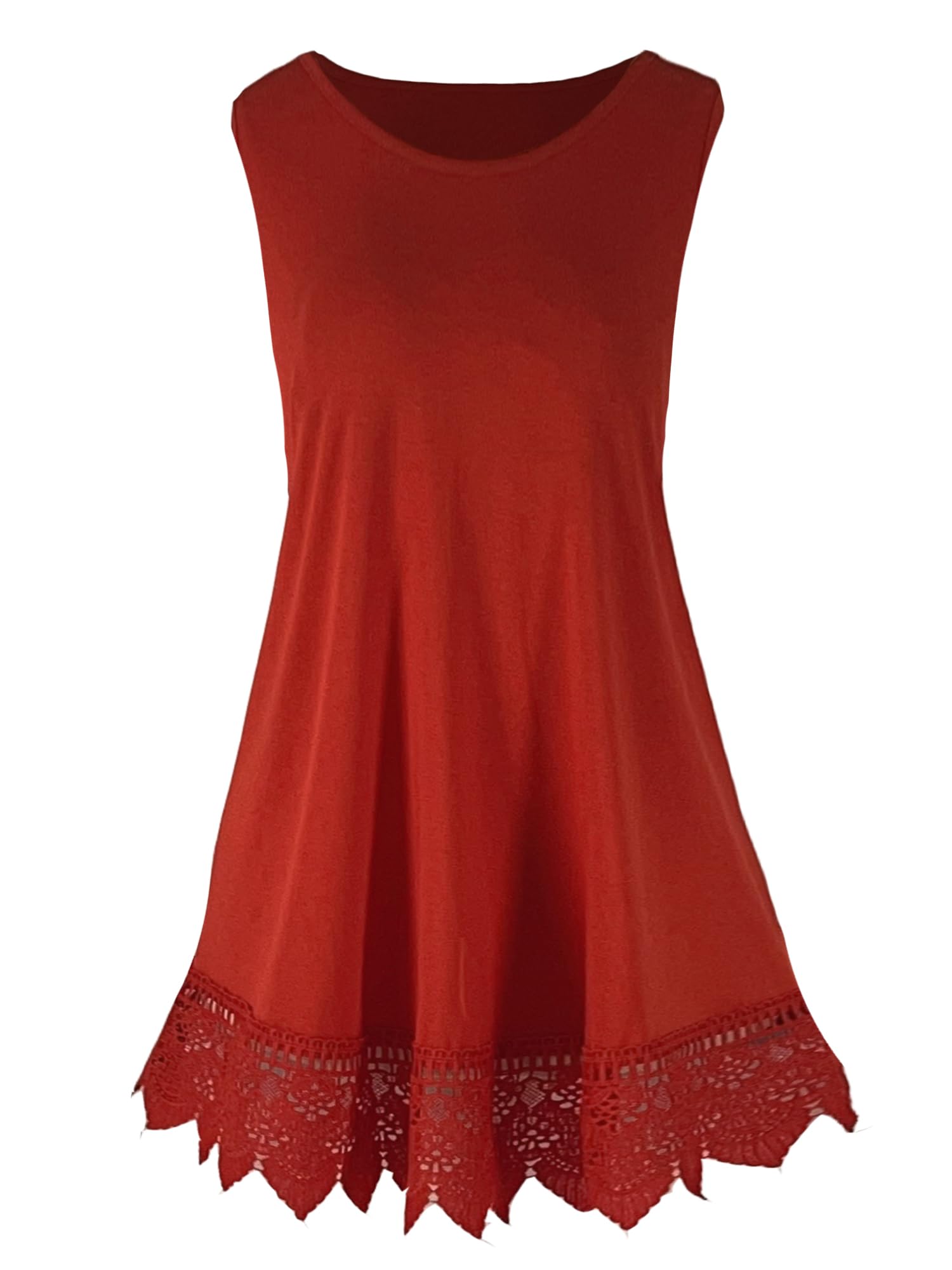 Epic MMA Gear Long Flowy Lace Bottom Sleeveless Tunic Top for Women