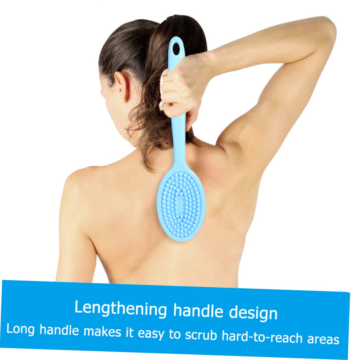 Healeved 2pezzi Spazzola Da Con Manico Per Massaggio e Pulizia Del Corpo Design Ergonomico e Facile Da Usare Per Uomini e Donne