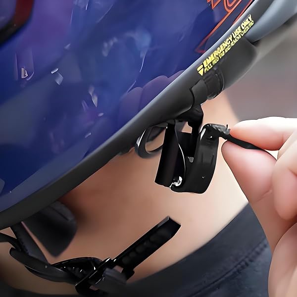 latikalyオートバイ ヘルメット用Ⅾリングをクイック オートバイ ヘルメット用クイック 交換用アクセサリー オートバイヘルメットアクセサリー 25mm幅のあごストラップ用ラチェット式ヘルメット、バイ用ヘルメット(ブラック) - 5