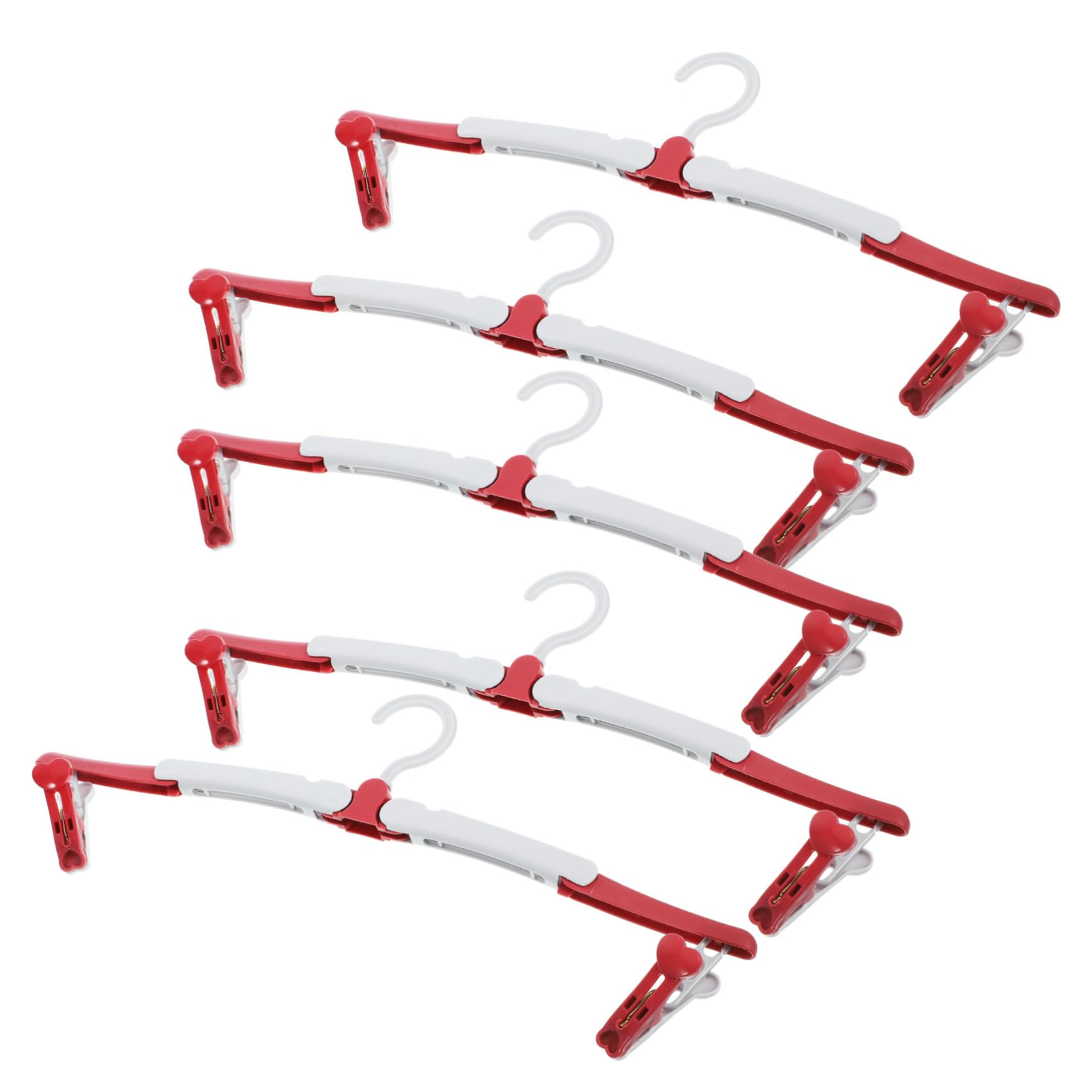 SOLUSTRE 20pezzi Grucce Da Viaggio Pieghevoli Appendini Leggeri e Resistenti Per Asciugare Vestiti Viaggio Design Salvaspazio Con Clip Per Pantaloni e Gonne Per Campeggio e Uso Quotidiano