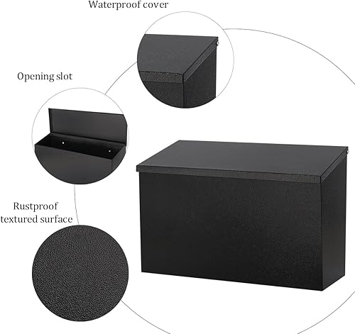 Vista 54 de Buzones con cerradura montados en la pared verticales – Buzones Jssmst con cerradura de llave de capacidad media, cubierta de acero galvanizado a
