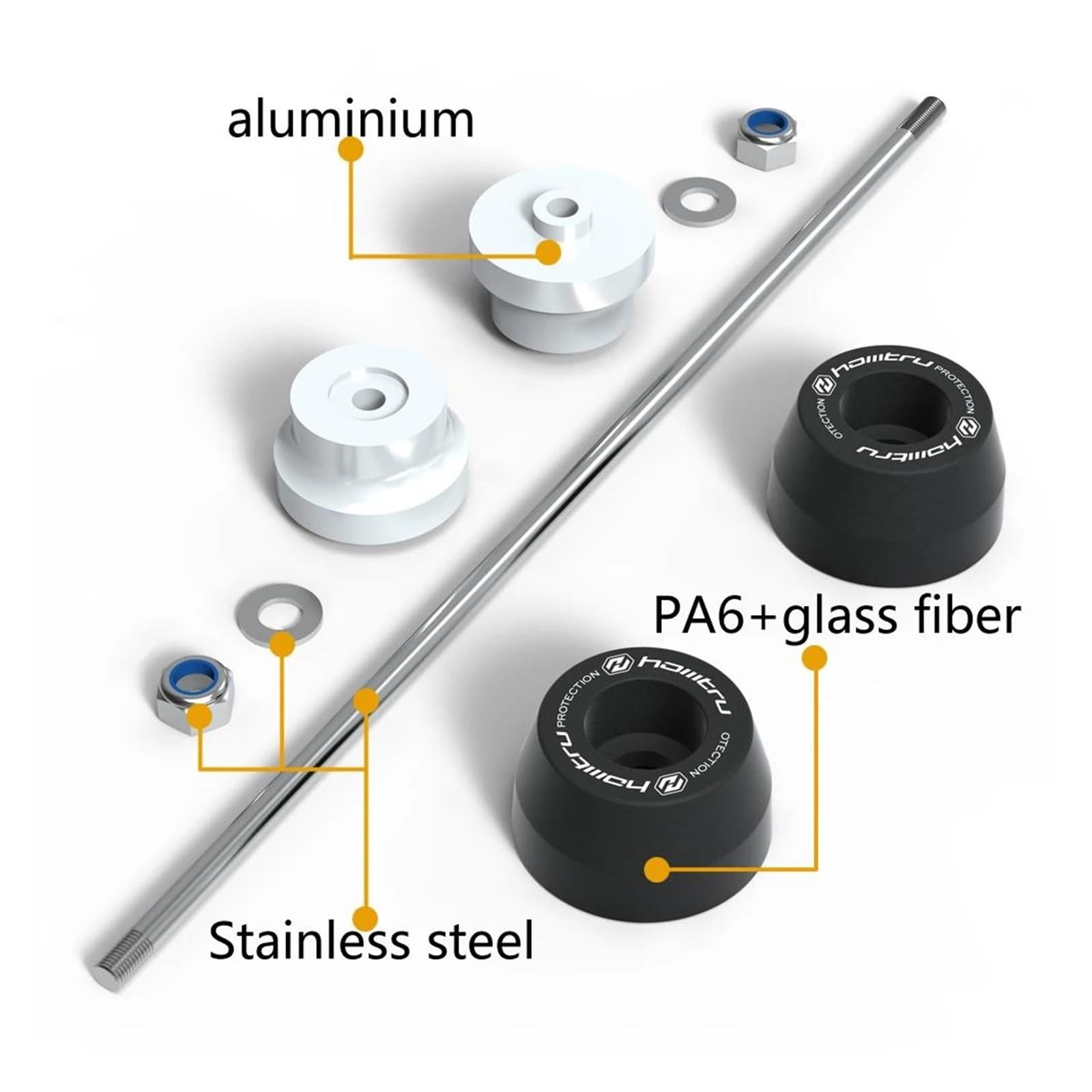 NOLLAM Protezioni Telaio Moto Per Aprilia Tuono V4 1100 E Factory 2021-2025, Crash Slider In Alluminio CNC Per Motore, Carenatura E Scarico, Anticaduta, Colore Nero