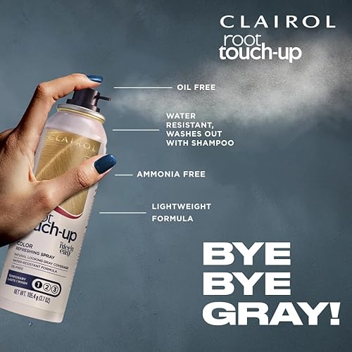 Miniatura 6 de Clairol Nice'n Easy Root Touch-Up - Spray de coloración temporal para el cabello, color marrón claro, paquete de 1