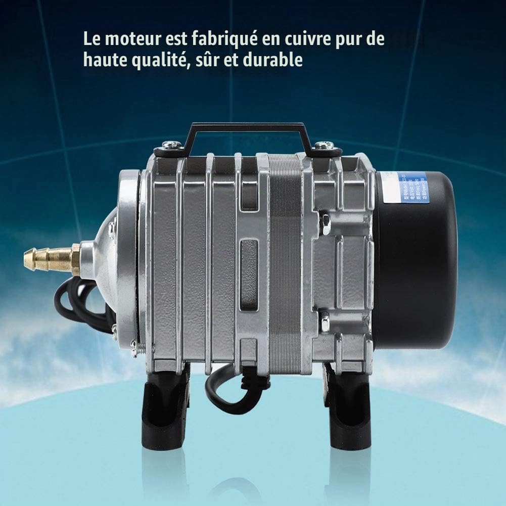 Pompe à oxygène pour aquarium, pompe à air d'aquarium, aérateur d'aquarium professionnel puissant, ultra silencieux, 18W, 38l/min, pour l'aquaculture, restaurants, marché étang