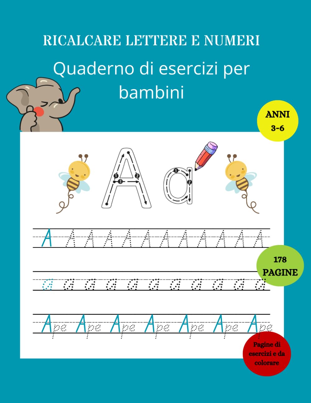 Quaderno Imparare A Scrivere - 100 Pagine Di Ricalco Lettere E Numeri Per Bambini Scuola Dell'Infanzia