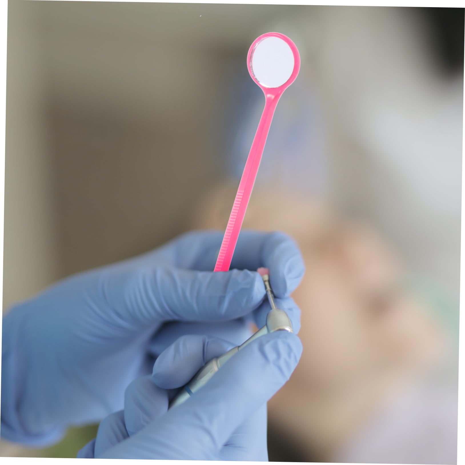 ULTECHNOVO 72pezzi Specchietti Dentali Usa Pratici Per Ispezione Orale Per Professionisti e Personale Colore Rosa