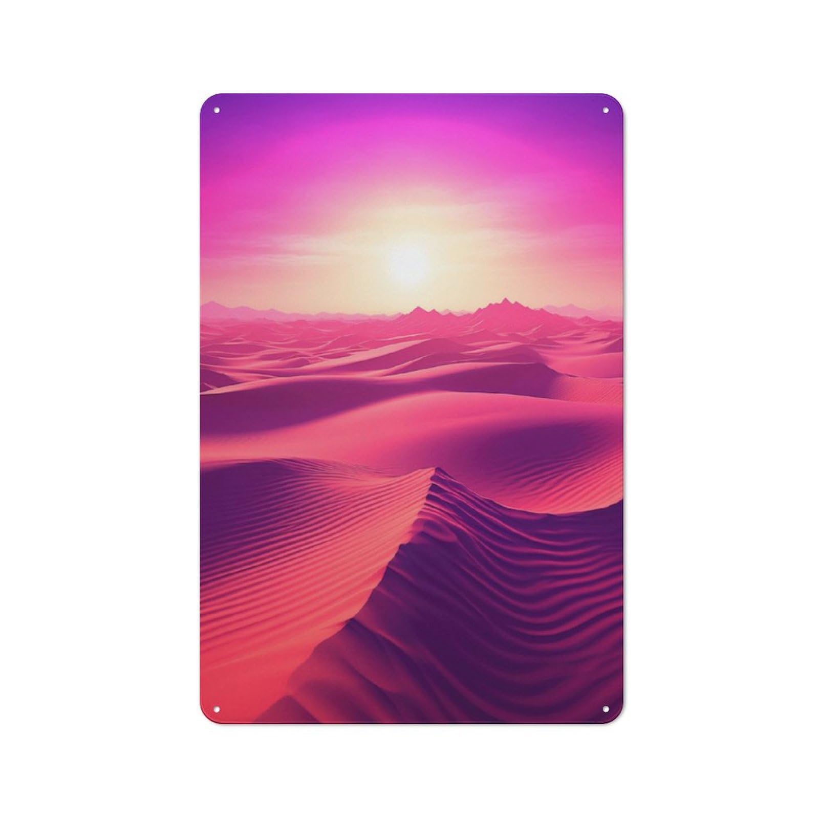 Junmoney Cosmic Desert Symphony Retro Tin Sign 30X20cm For Guest Room Or Hallway, For Kitchen, Dining Room And Home Bar Wall Decor