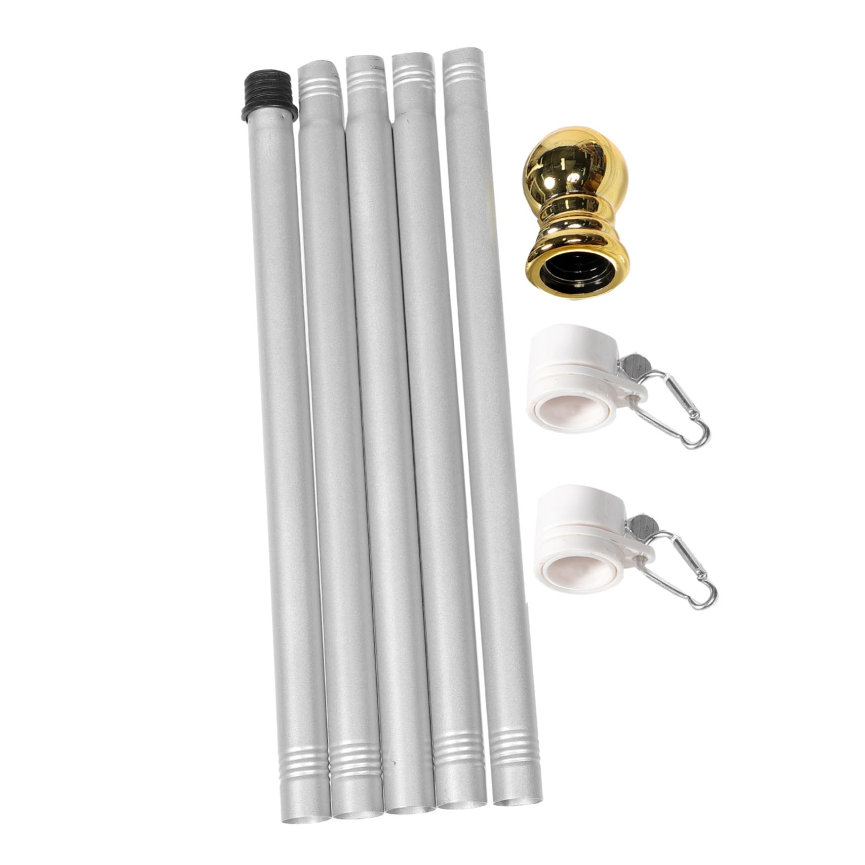 NUOBESTY Asta Bandiera in Acciaio Inossidabile Antiruggine con Anello Rotante Supporto Resistente per Giardino Cortile e Balcone Bandiera Esterno Multifunzionale
