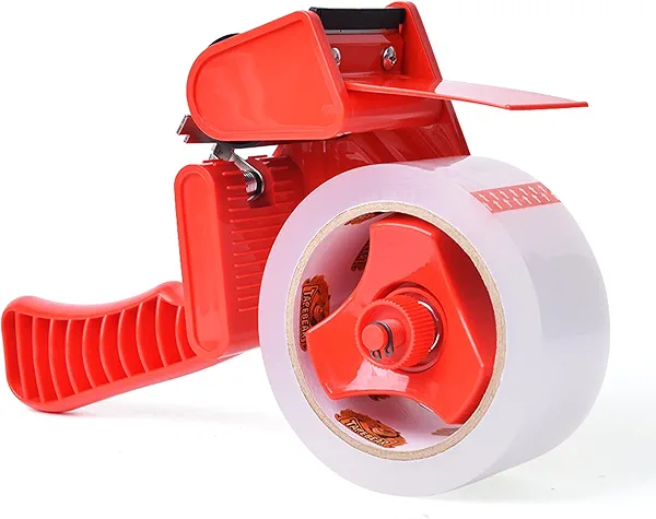 TAPEBEAR Packing Tape with Dispenser, 2.6mil Thick, 1.88" x 55yd Heavy Duty Packaging Tape Clear Adhesive Box Tape for Carton Sealing, Moving, Shipping