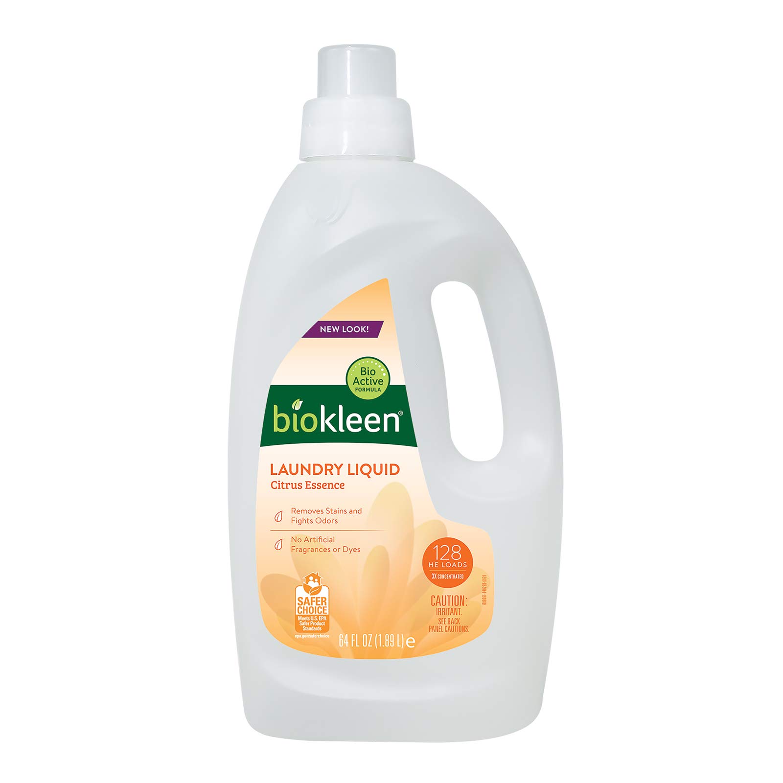 BiokleenPlant-Based Laundry Liquid 128 Loads Citrus Essence 64 Fl. Oz.
