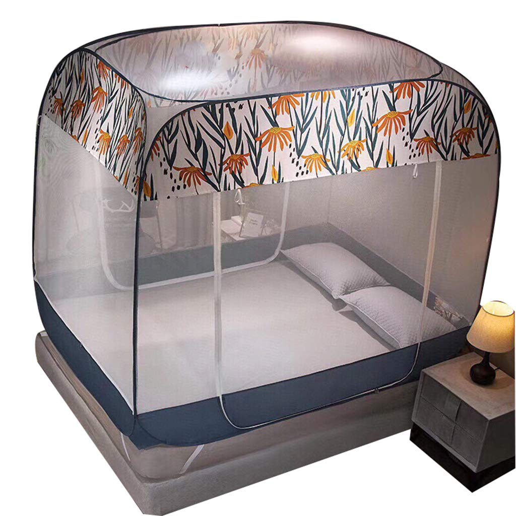 Zanzariera pieghevole senza installazione, zanzariera pop-up da viaggio portatile, tenda da campeggio pieghevole per zanzariere a porta singola Zanzariere a cupola facili