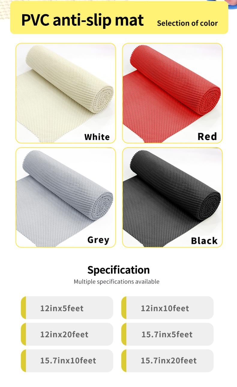 Rouleau De Revêtement D'étagère – Rouleau De Revêtement Non Adhésif Pour Tiroirs, Poignées Antidérapantes Et Durables – Pour Armoires, Cuisine, Rangement, Bureaux, Ustensiles De Cuisine, Vaisselle