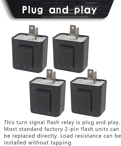 Miniatura 5 de 4 relés intermitentes para automóvil, CC de 12 V LED de frecuencia ajustable, relé de señal de giro de 2 pines, dispositivo de control de flash de