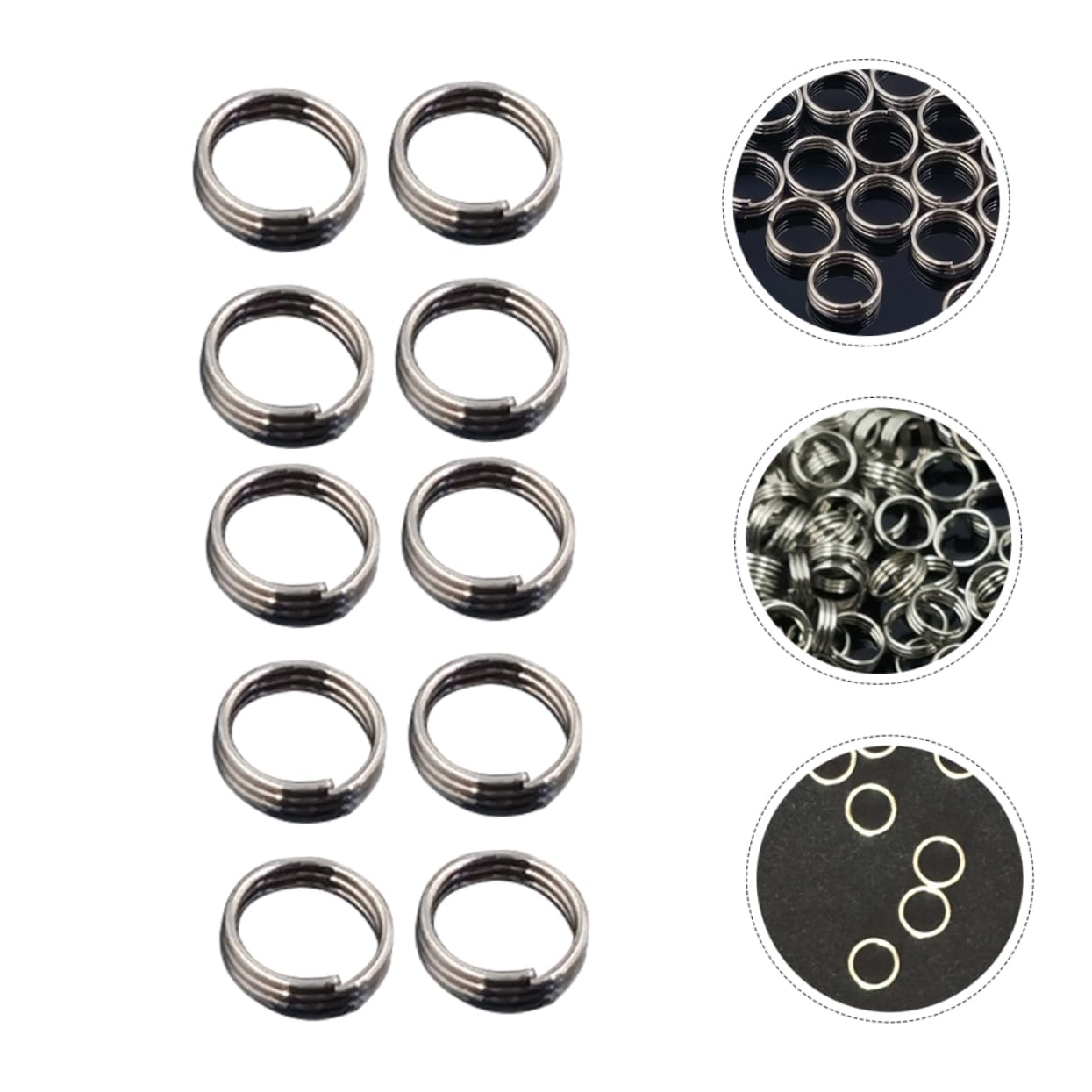 BRIGHTFUFU Pole Rings for 100pcs Metal o Shape Flights Flight Ring Shafts Replacement Metal Shafts Supplies