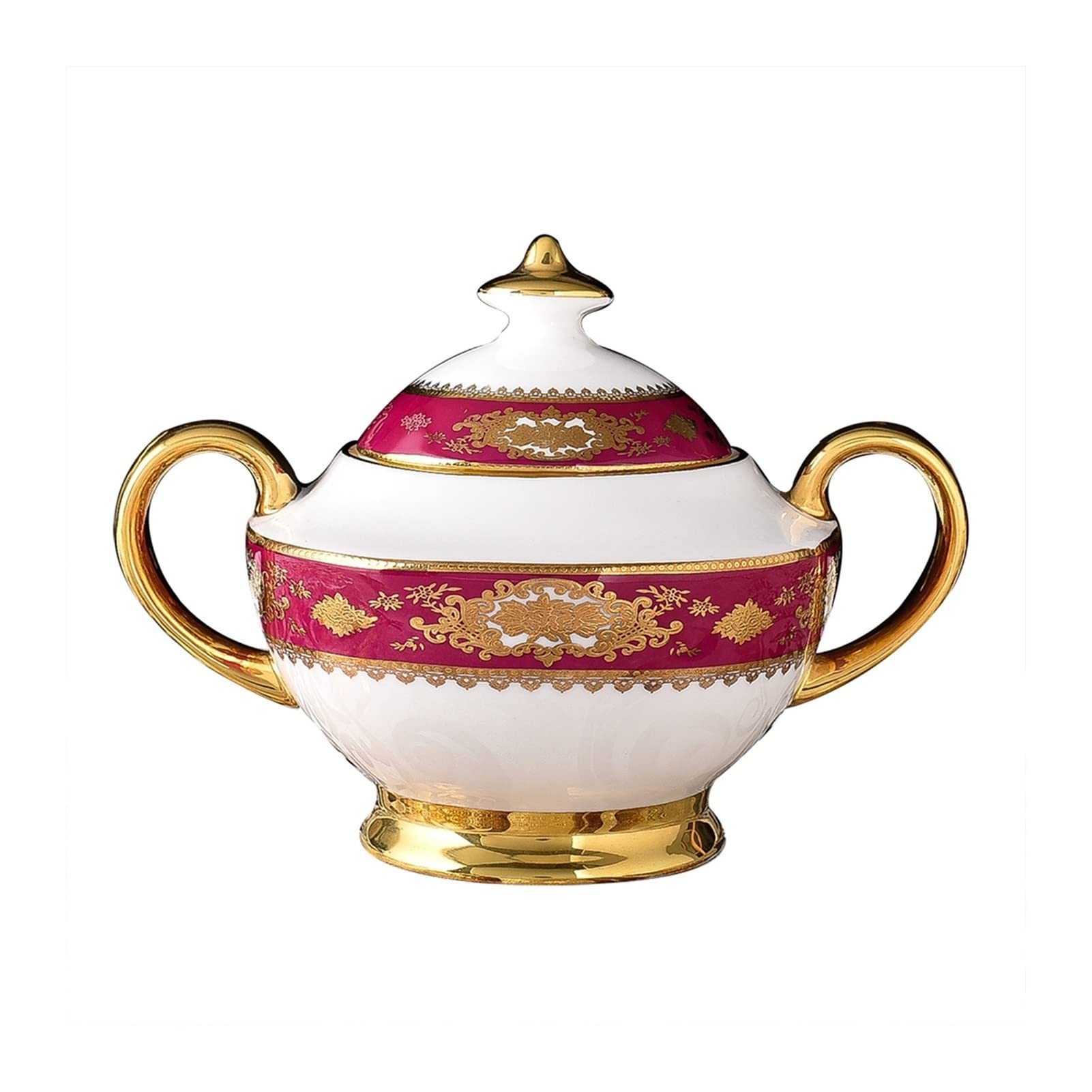 Pot de Sucre Céramique Sugar Bowl Sel Condiment Jars Outil de Cuisine Jar Ménage Ménage Vintage Bone Chine Bol à Sucre avec Couvercle Bol à Sucre