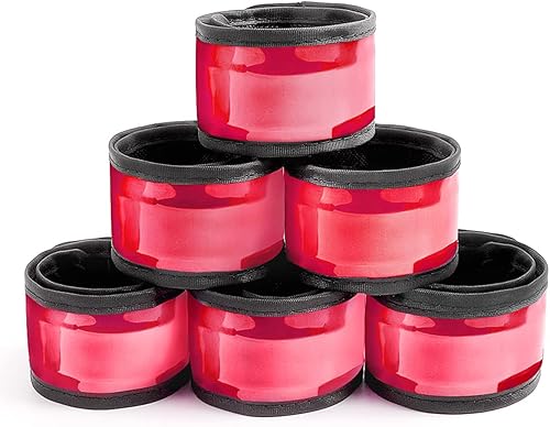 Paquete de 6 pulseras de seguridad nocturna para ciclismo, caminar, correr, concierto, campamento, deportes al aire libre, paquete de 6 unidades