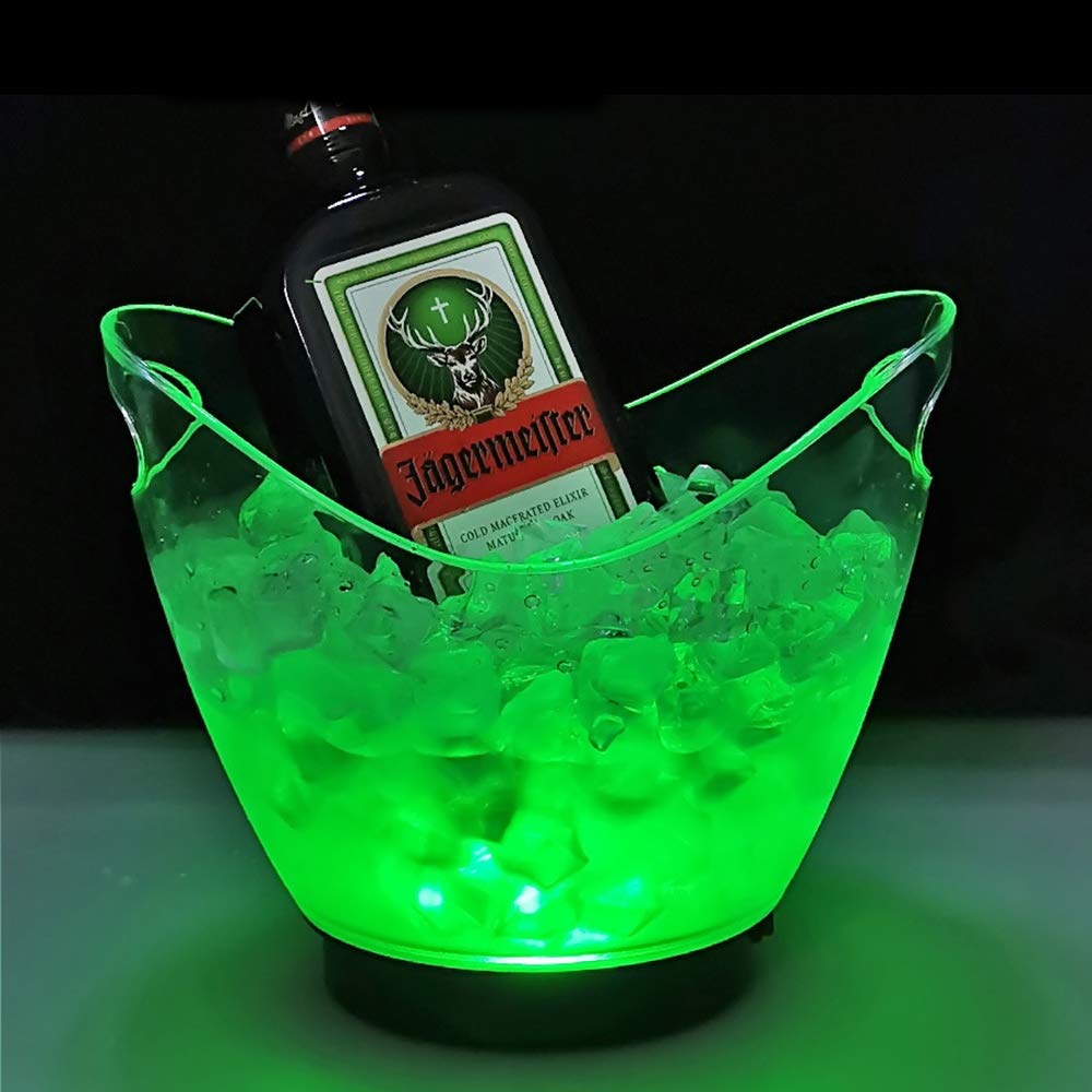 Buy UHOOME Portable LED Ice Buckets, Clear Acrylic 2L Beer Buckets