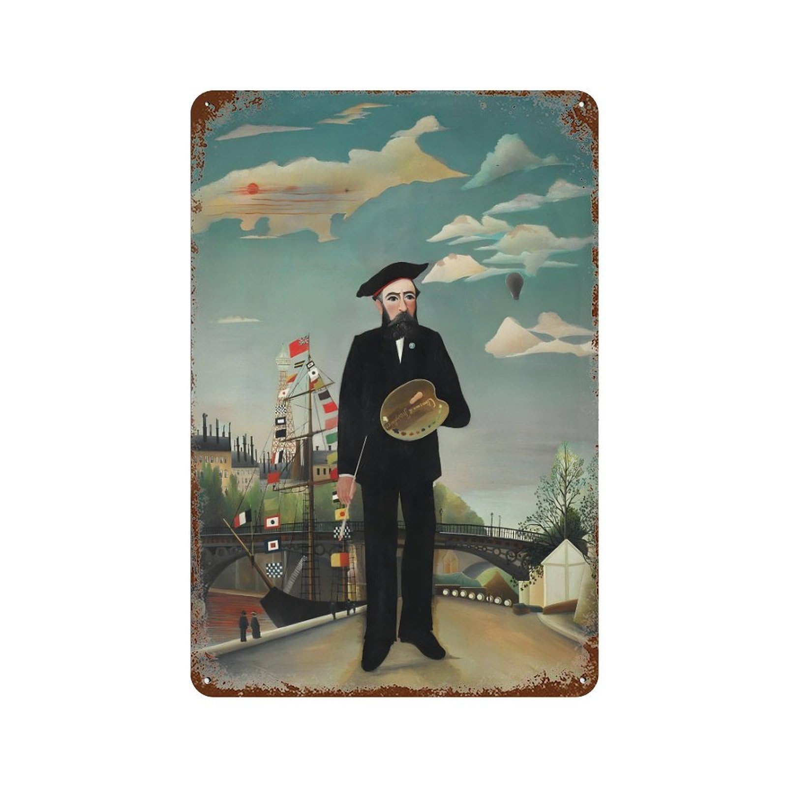 xiaoxiaoshen Henri Rousseau (7) Wall Decor Art Metal Tin Poster Modern Home Decor Art Home Bar Shop Decorations Vintage Sign 30x20cm