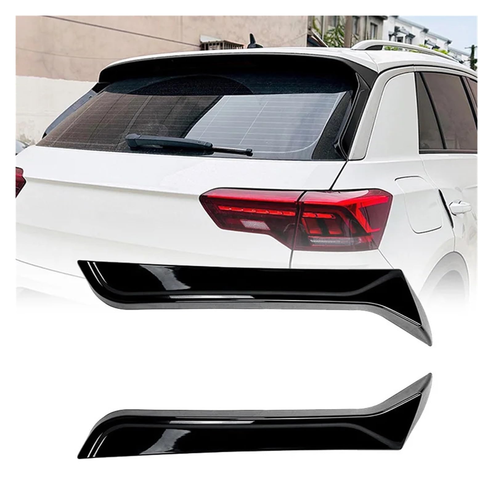 2 pezzi Spoiler laterale per lunotto posteriore, adatto per VW T-ROC R R-Line A11 MK1 2017-2024