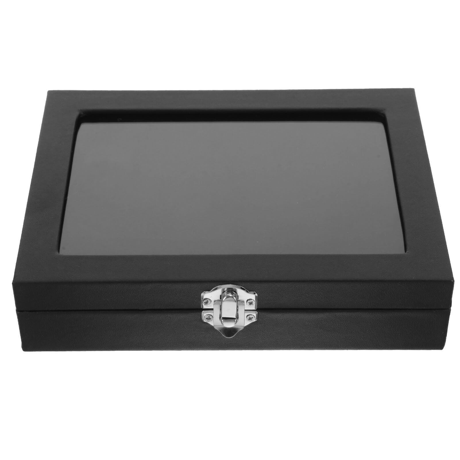 Scatola Porta Medaglie in Acrilico Nero Trasparente con Coperchio Antipolvere, Organizer per Spille e Gioielli, Resistente e Facile da Pulire per Collezionisti