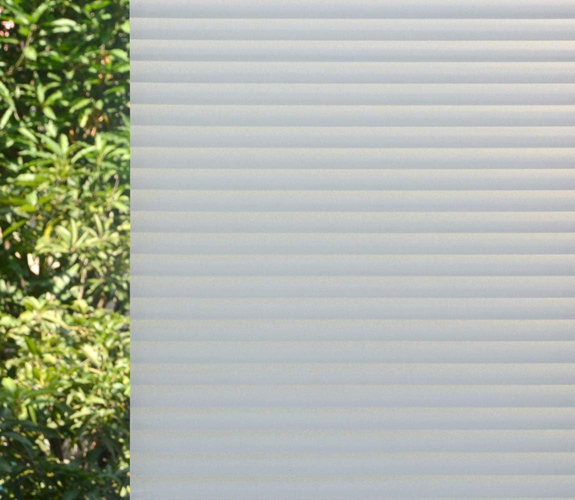 VSUDO 1 Roll 35.4" by 78.7" Privacy Window Film, Blind Pattern Window Tint, Static Cling Window Glass Sticker for Home (19.37 Sq. Ft Total)