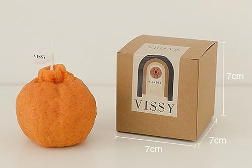 Miniatura 9 de Vela perfumada en forma de naranja, 4.94 oz de aroma de fruta, cera de soja, vela decorativa para mesa, foto, regalo de cumpleaños, perfecto para