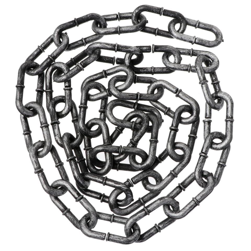 jojofuny Halloween Chains: Realistic Rusty Plastic Chain for Haunted House Theme Party, Stage Performances - Costume Prop for Halloween Decoration, 1m