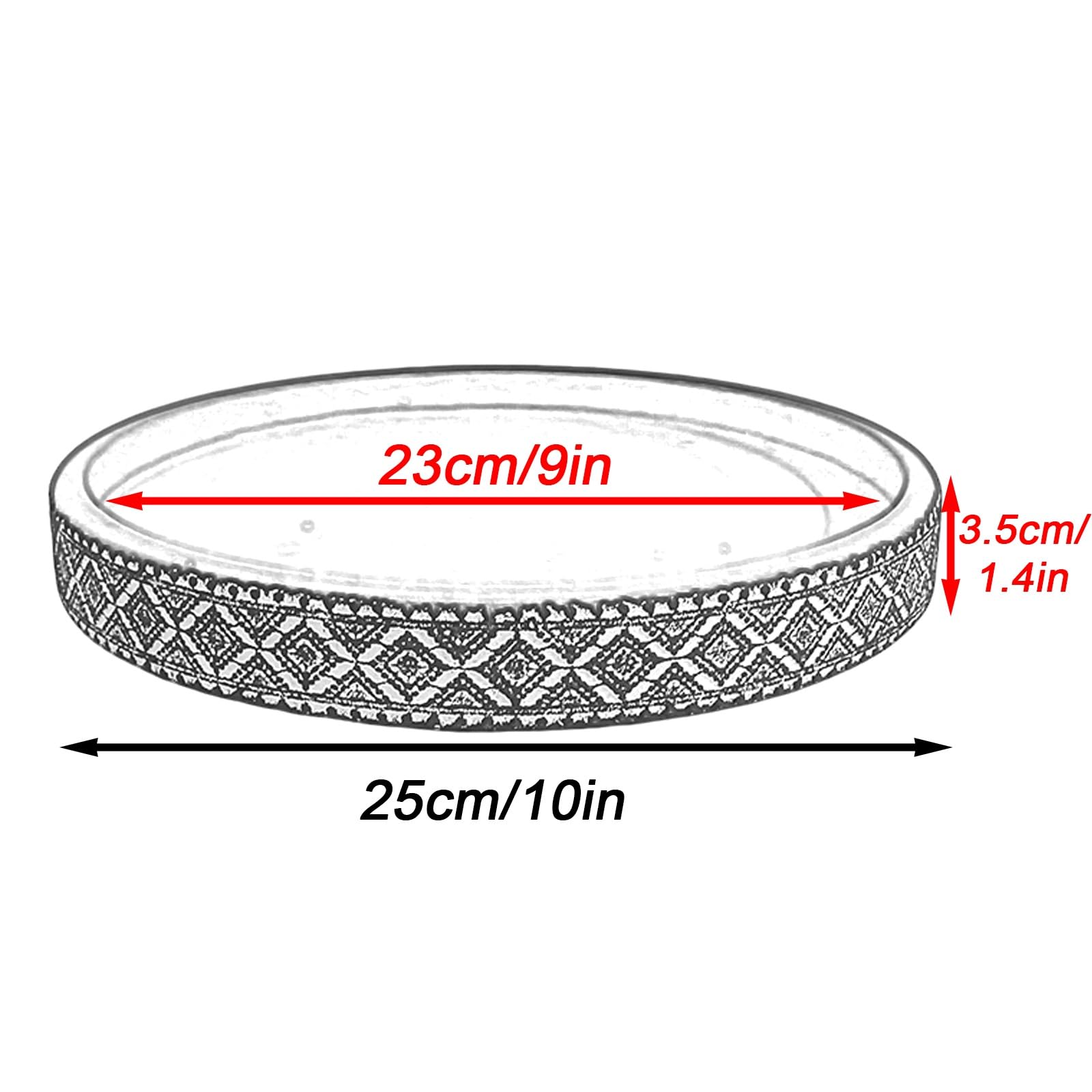Plato Maceta Redondo de Plástico para Plantas, Bandeja para Recoger Agua en Macetas y Bebederos para Pájaros(Red,25cm/10in)