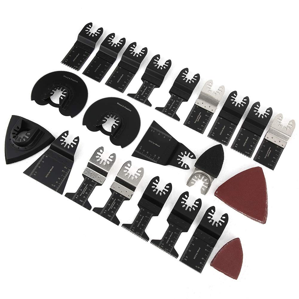 Cuchillas Multiherramienta 18 Piezas Hoja de Sierra Oscilante Accesorios de Herramienta Oscilante Multiherramienta para Worx, Dewalt, Makita, Bosch, Fein Multimaster, etc.