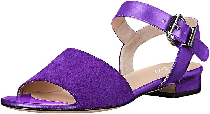 YDN Women Open Toe Ankle Straps Low Heel Sandals Slingback Summer Casual Flats Shoes 4-15