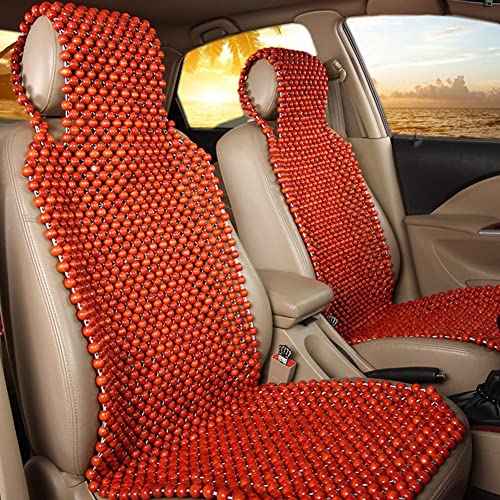 Stronrive Natural Wood Beaded Seat, Massaging Cool Cushion For Cars Cooled Beaded Car Seat Covers, Premium Quality For Car Truck (Front Seat)
