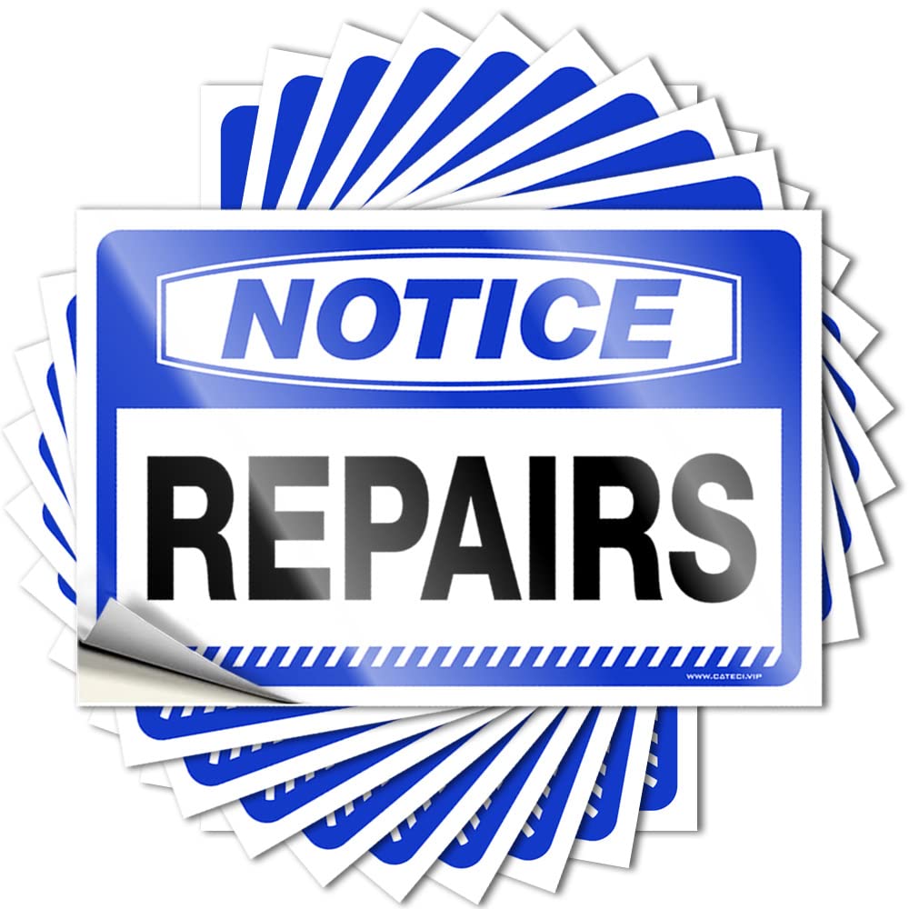 Car Stickers and Decals Notice Repairs Stickers 10 Pcs Windshield Stickers for Cars Car Stickers Funny(8X12CM)
