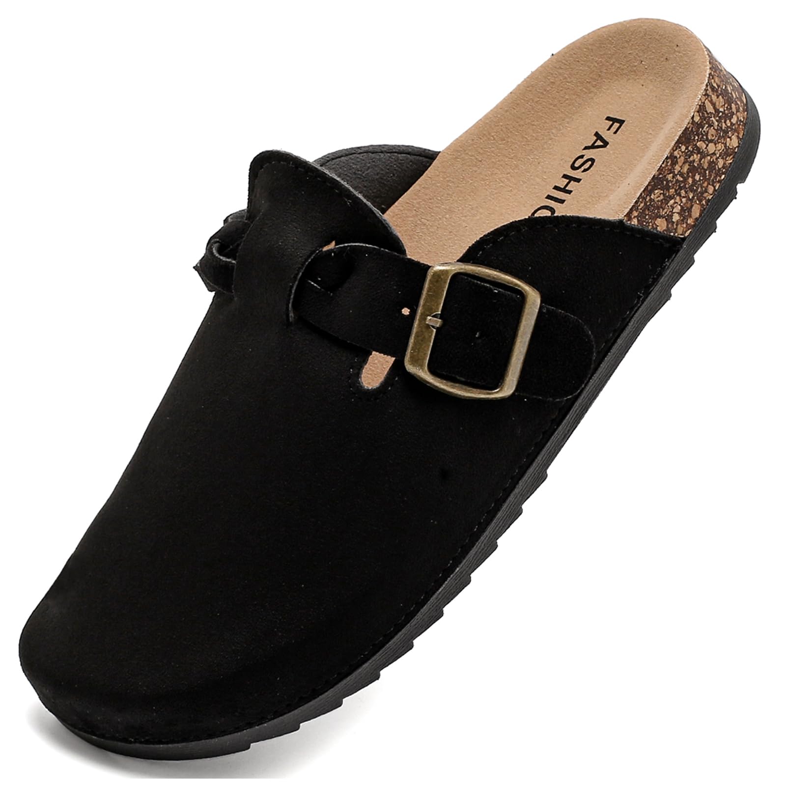 Sabot Uomo Ciabatte Donna,Zoccoli in Pelle con Sottopiede in Sughero,Sandali Uomo/Donna Pantofole in Pelle Scarpe da Giardino Traspirante
