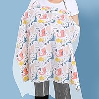 Vista 3 de Funda de lactancia Toalla de algodón grande de malla ajustable Suave, transpirable, sin químicos, cobertura de 360, cubierta de lactancia