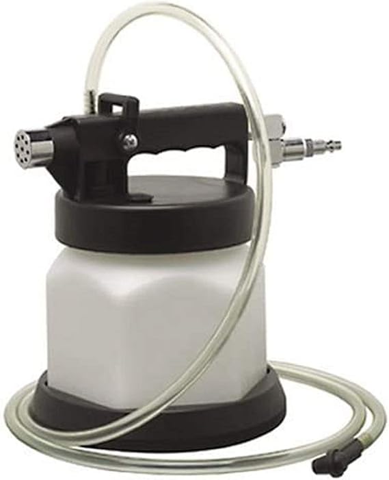 Mityvac MV6830 Pneumatic Brake and Clutch Bleeding Kit, Air Operated, 1.9 Quart (1.8L) Reservoir, Bleeds 2qt Per Minute, Swivel Air Inlet, Automatic Shutoff Valve, Variable Control Thumb Throttle