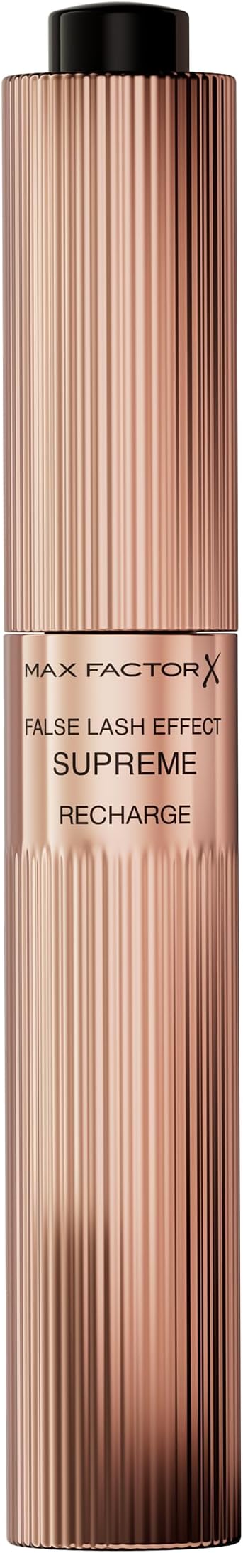 Max Factor False Lash Effect Supreme Recharge Mascara - Black, Instant 7x Volume, Healthier-Looking Lashes, Keratin-Rich Formula, Refillable Mascara