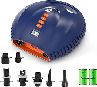 Rechargeable Sup Pump,Paddle Board Pump with Rechargeable Battery, 16PSI Cordless SUP Air Pump with 7 Nozzles, Portable Inflator & Deflator for Inflatable Paddle Boards, Boat, Tent, Mattress