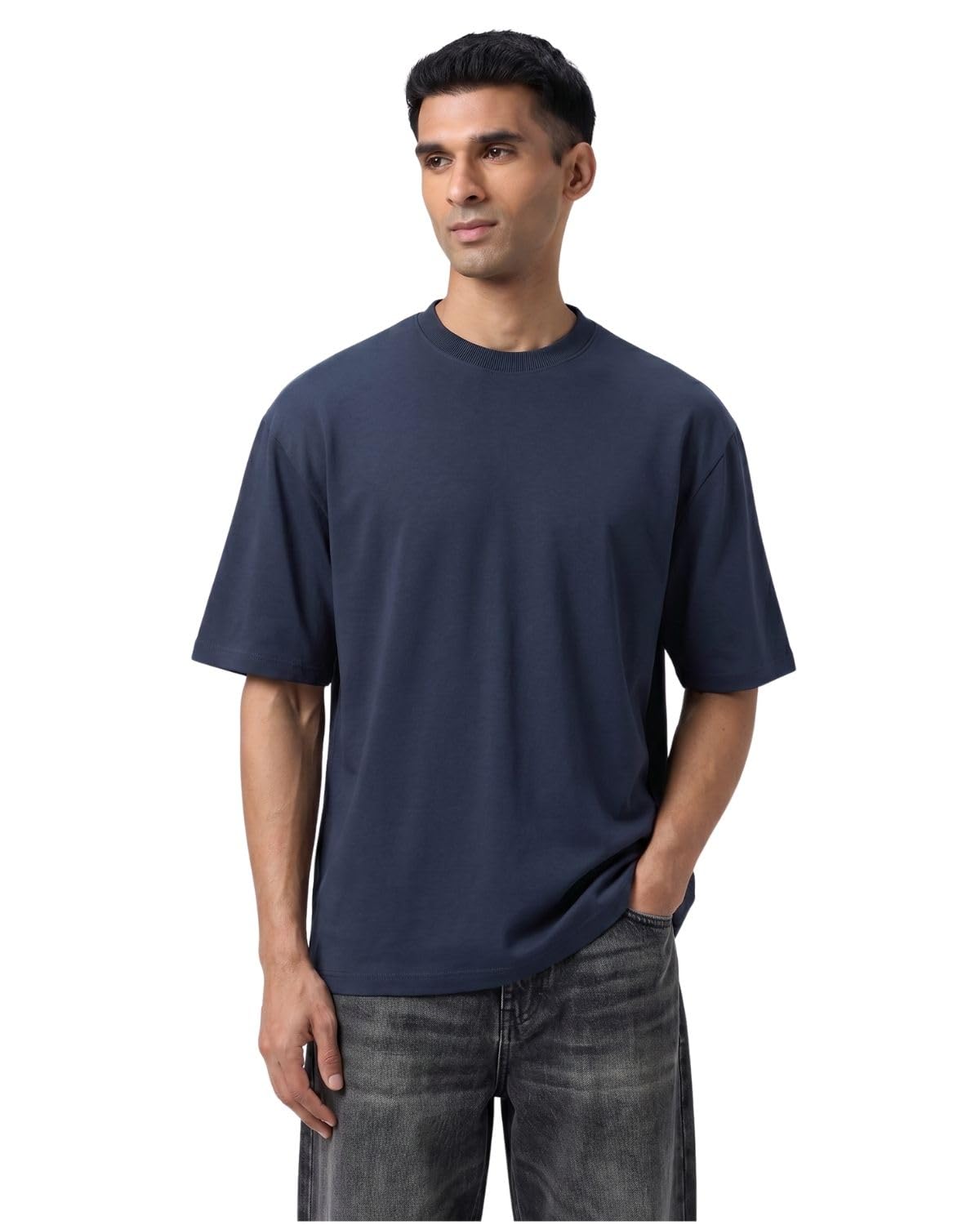 Wellbi Bamboo Oversized Half Sleeve T-Shirt for Men | Naturally Antibacterial & Eco-Friendly | Breathable Organic Bamboo Cotton Blend | Moisture-Wicking Sustainable Wear-image-5