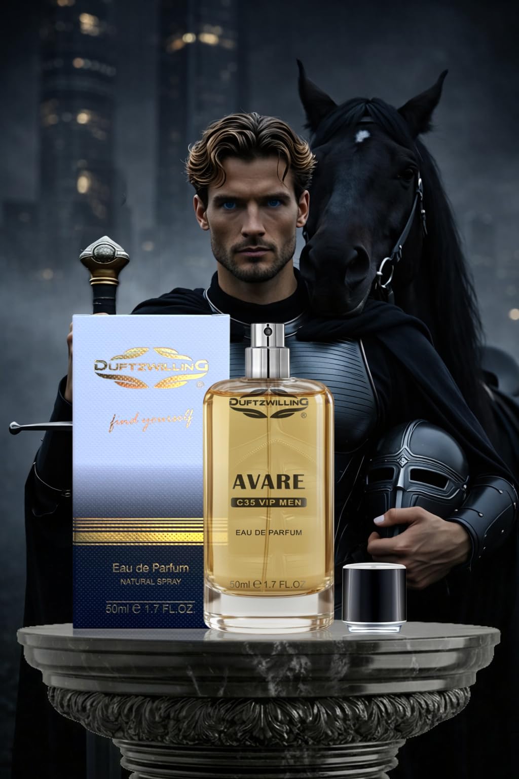 DuftzwillinG AVARE Parfüm Herren, 50 ml, fruchtig-frisch, holzig & rauchig