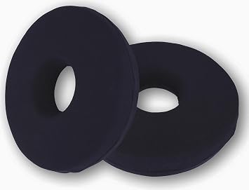 Donut Pillow for Tailbone Pain Relief Cushion, Bed Sore Decubitus Pain Relief Seat Cushion, Hemorrhoid Pillows for Bedridden Patient Elderly Black 25cm 2 pcs