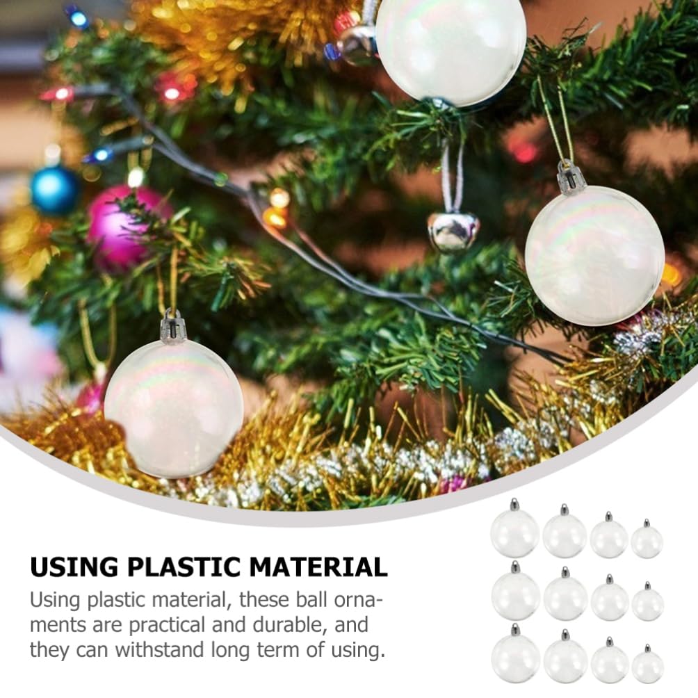 Veemoon 60piezas Bolas De Navidad Colgantes De Plástico De Adornos Decorativos para Árbol Fiestas y Bodas Variedad De Ligero y Resistente para Uso Interior y Exterior